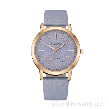 YOLAKO Hot Sale Brand Women's Watches Fashion Leather Strap Retro Quartz Watch for Ladies Charm Casual Funny Wristwatch Female